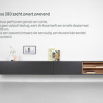 Tv-meubel, RAAT, Musa 280 SP, Zacht zwart, met lowboard